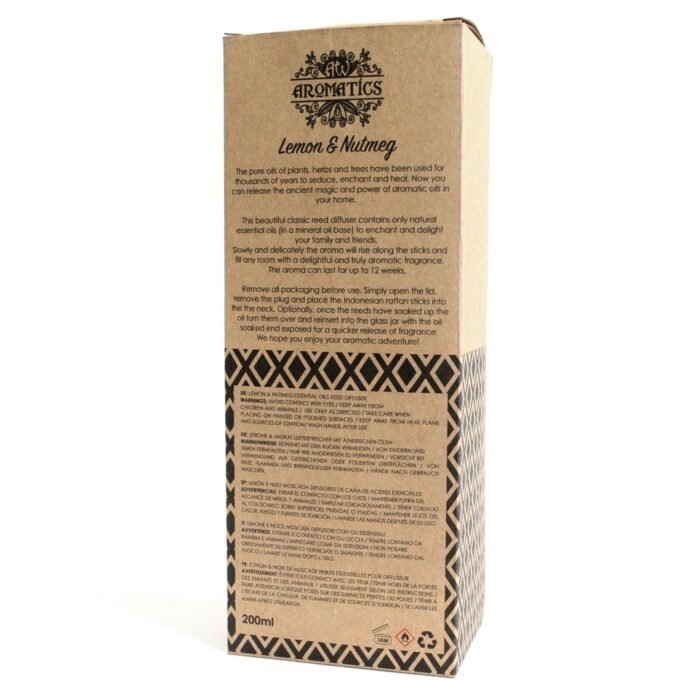 Diffuseur à bâtonnet Citron & Noix de muscade (200ml) – Image 4